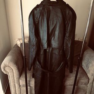 Full Length Men's Leather Coat